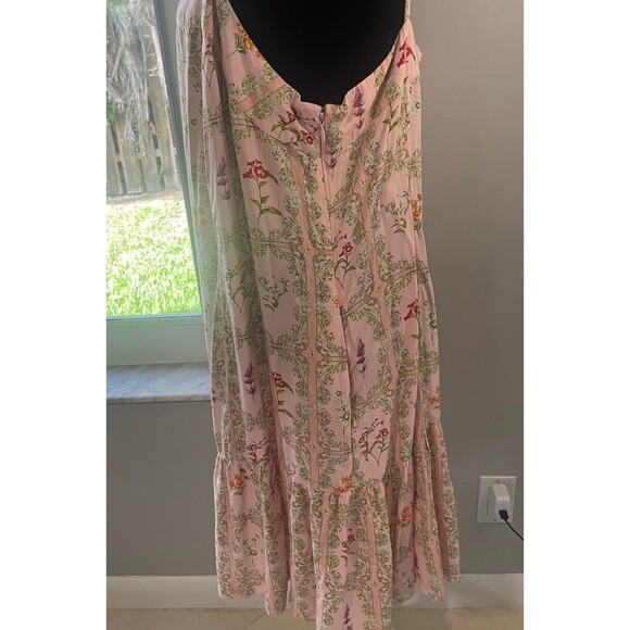 Agua Bendita X Target Sz 1X Floral Pink Sundress Ruffle Romantic Soft Comfy - Picture 4 of 7